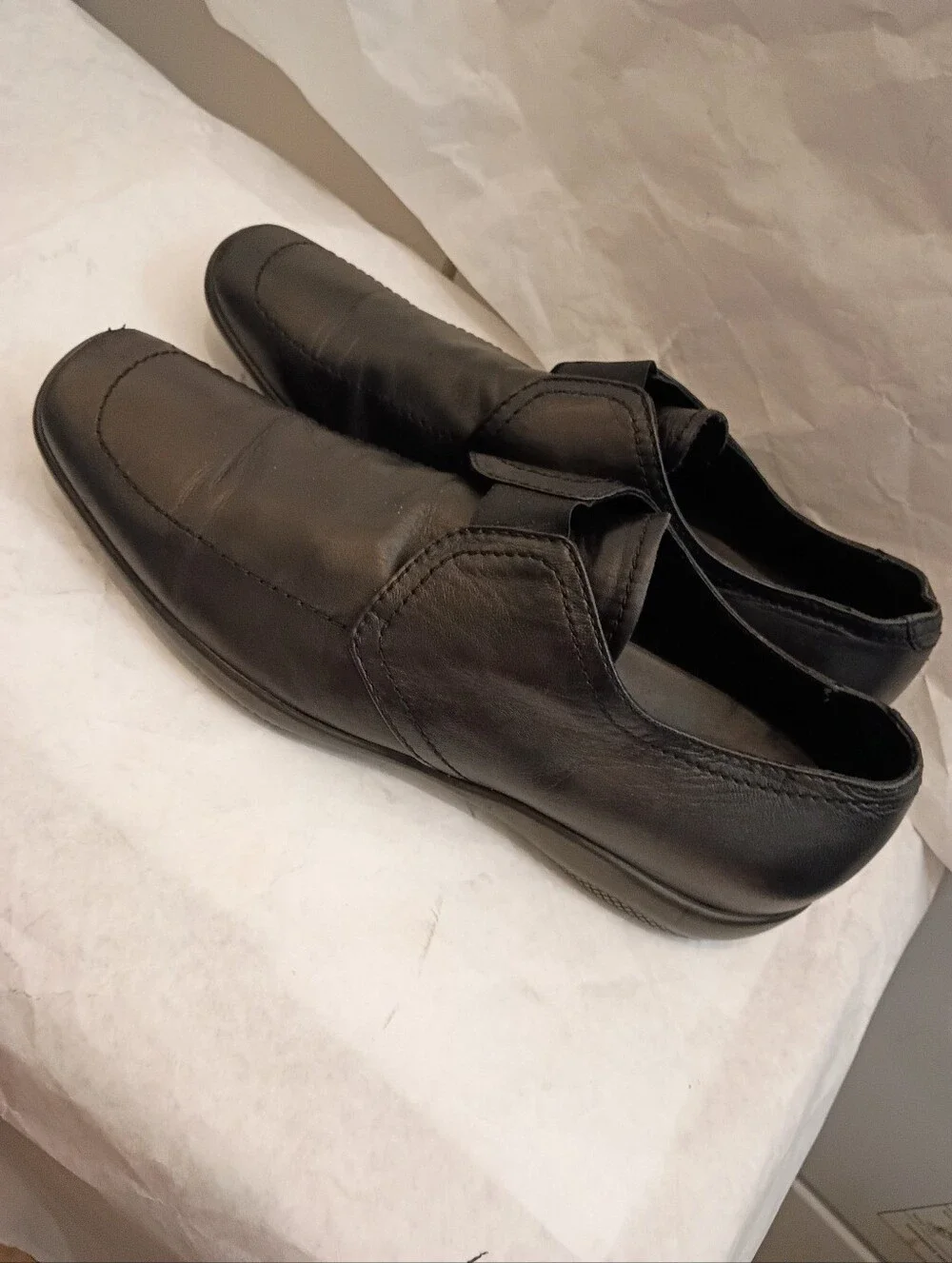 MENS PRADA LOAFER Leather Black Luxury Shoes UK 11.5 Us 12
